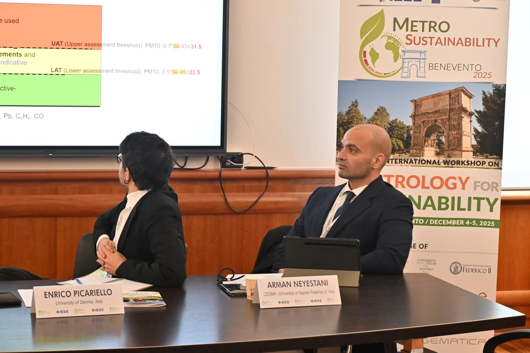 Arman Neyestani serving in a conference session at MetroSustainability.